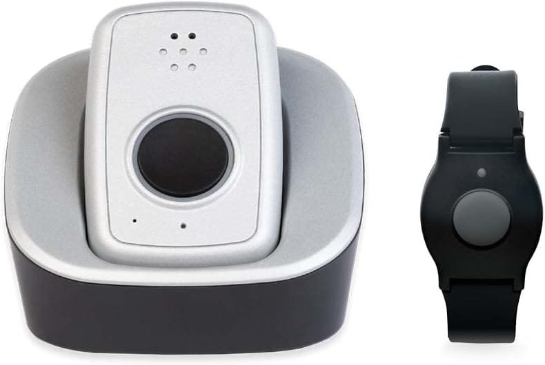 ADT - On-The-Go Mobile Medical Alert System for Seniors - GPS Capabilities, Included Waterproof Wearable Panic Button, 24/7 U.S. Based Monitoring (Black Wristband)