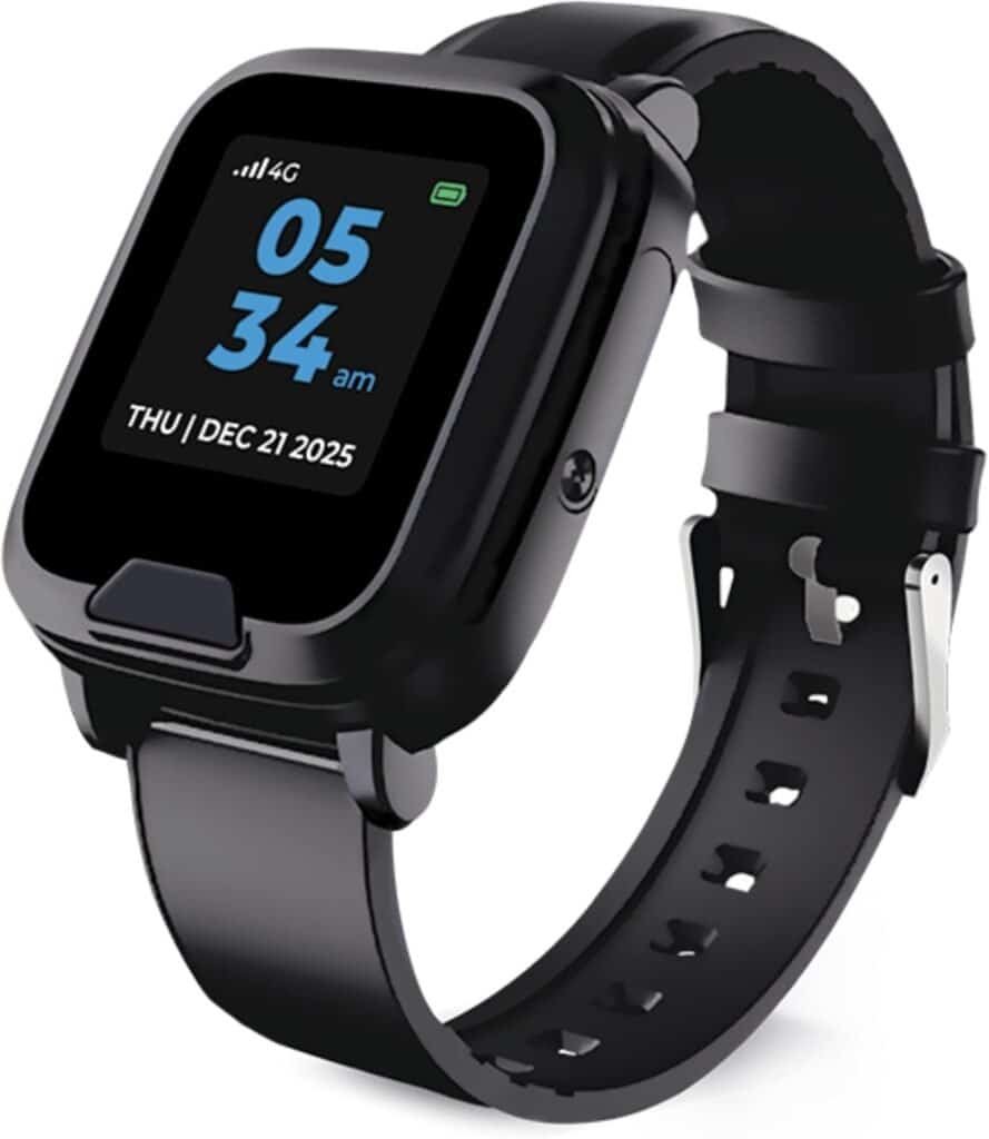 Smartwatch System | Waterproof Wearable Smartwatch with Help Button and GPS Location Service | Help at The Press of a Button 24/7 with No Cellular Contract Required