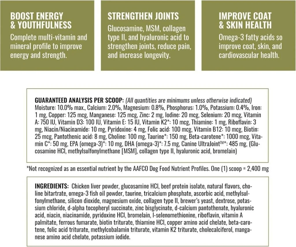 K9 Athlete - New Dog | Dog Joint Supplement  Dog Multivitamin - Puppy  Senior Dog Vitamins - Joint Supplement for Dogs - Multivitamin for Dogs  Dog Joint Health - Vitamins for Dogs