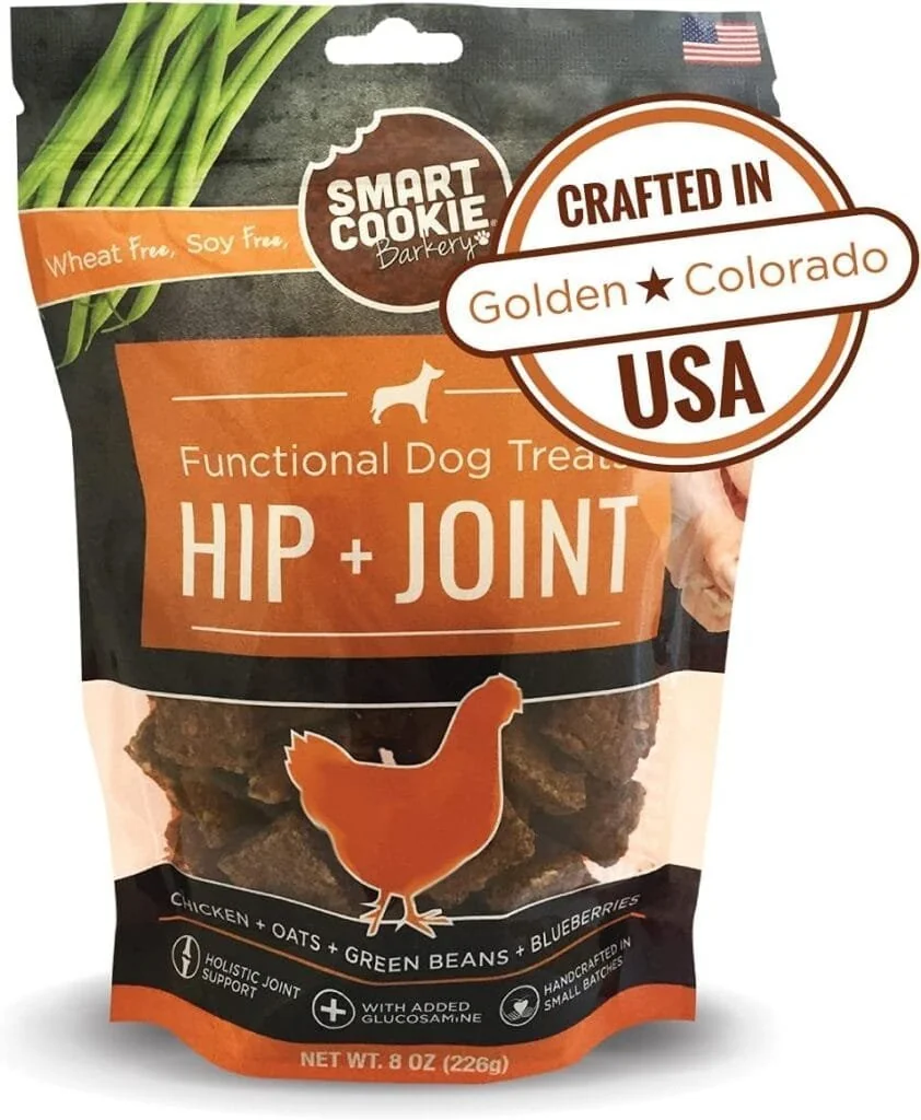 Smart Cookie All Natural Dog Treats - Healthy Hip and Joint Chicken Dog Biscuits with Glucosamine - Ideal for Senior Dogs and Sensitive Stomachs - Dehydrated, Crunchy, Human-Grade, Made in USA - 8oz Smart Cookie All Natural Dog Treats - Healthy Hip and Joint Chicken Dog Biscuits with Glucosamine - Ideal for Senior Dogs and Sensitive Stomachs - Dehydrated, Crunchy, Human-Grade, Made in USA - 8oz